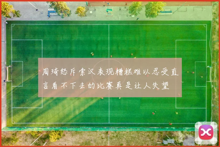 周琦怒斥索汉表现糟糕难以忍受直言看不下去的比赛真是让人失望